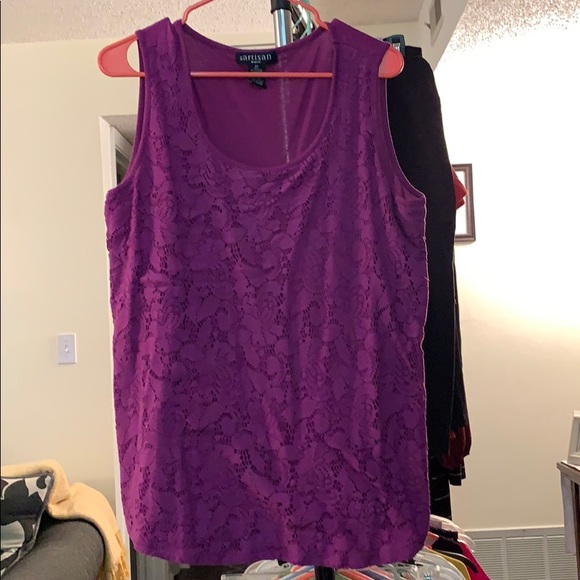 jcpenney Tops - Purple lace tank